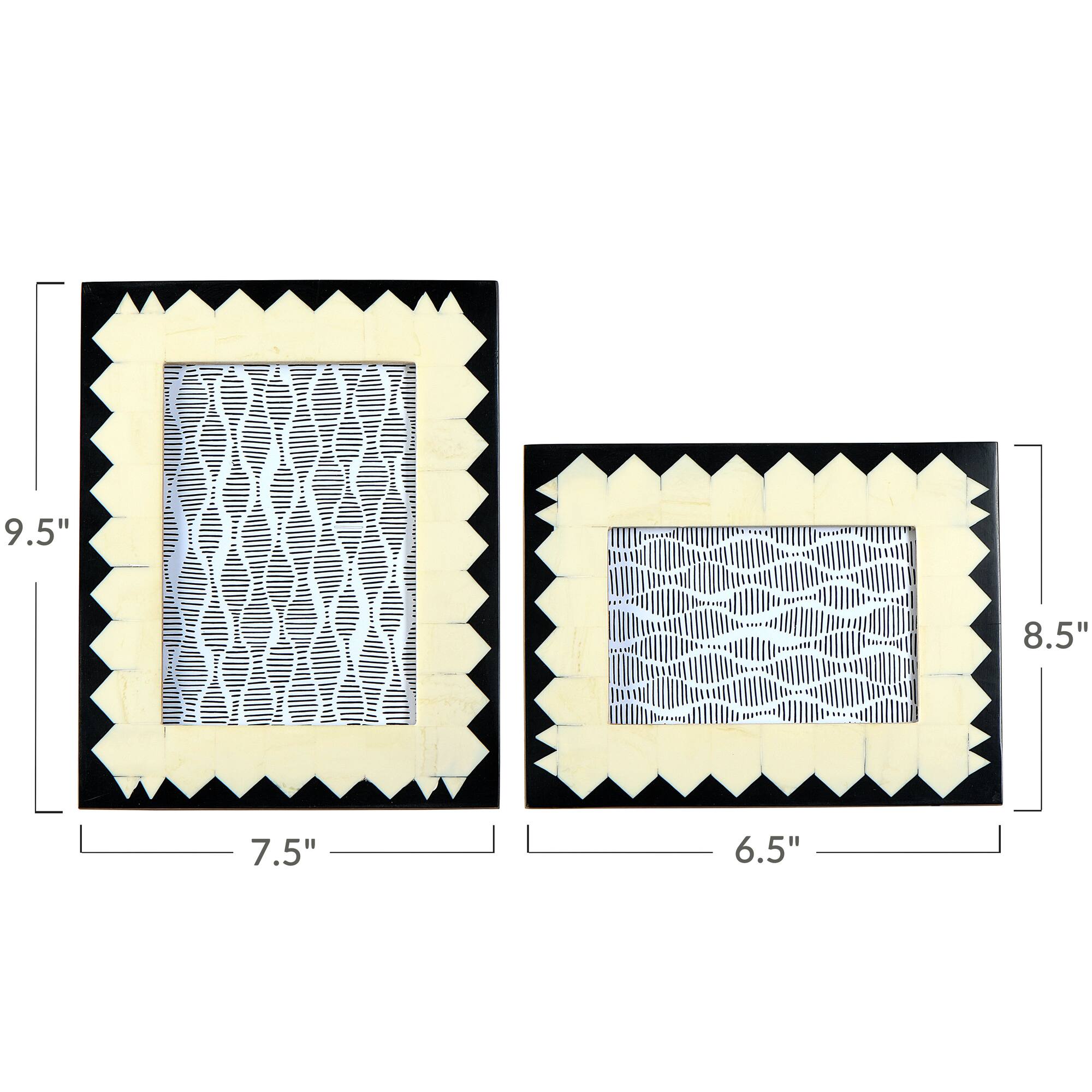 Hello Honey® 2 Pack Black & Cream Photo Frame